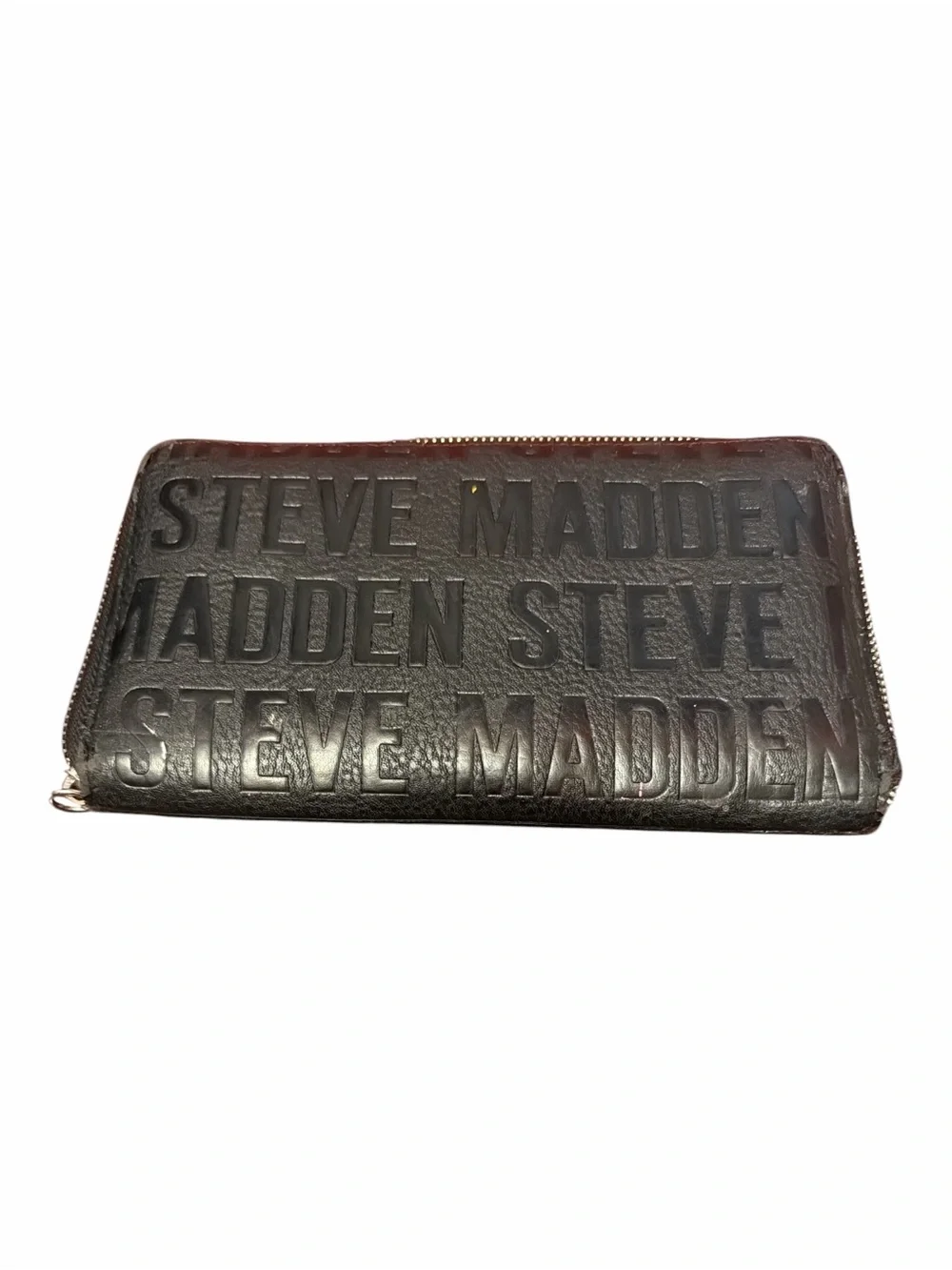 Steve Madden Embossed Logo All-In-One Continental Wallet Black